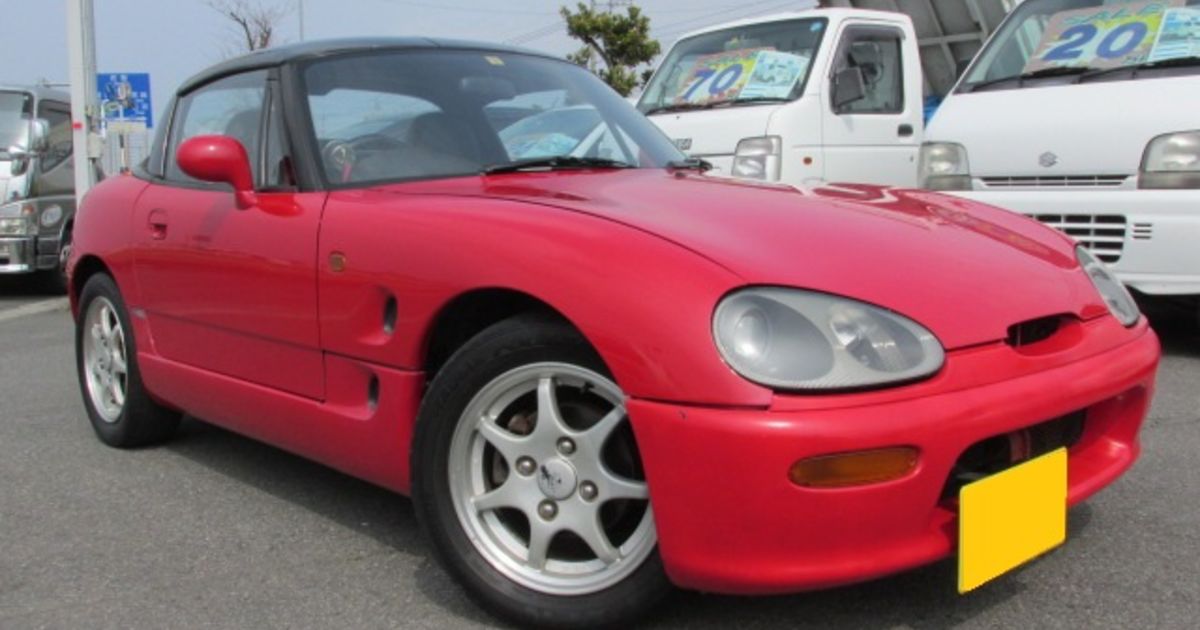 フルオープン 赤の中古車 スズキ カプチーノ H4(1992)年 EA11R