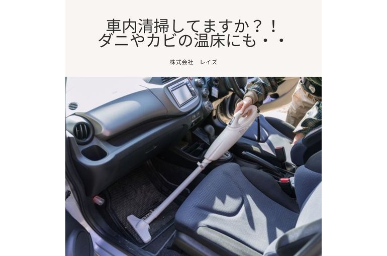 車内清掃してますか ダニやカビの温床にも