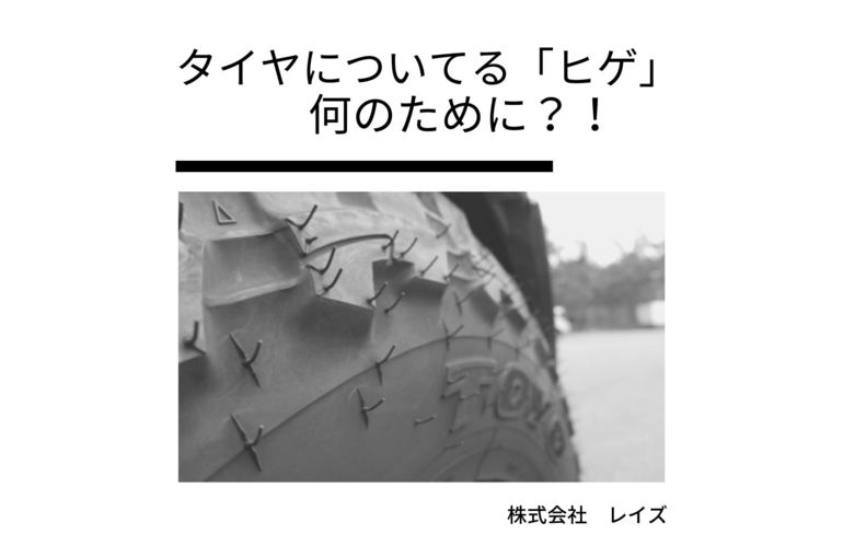 タイヤについている「ヒゲ」 何のために？！